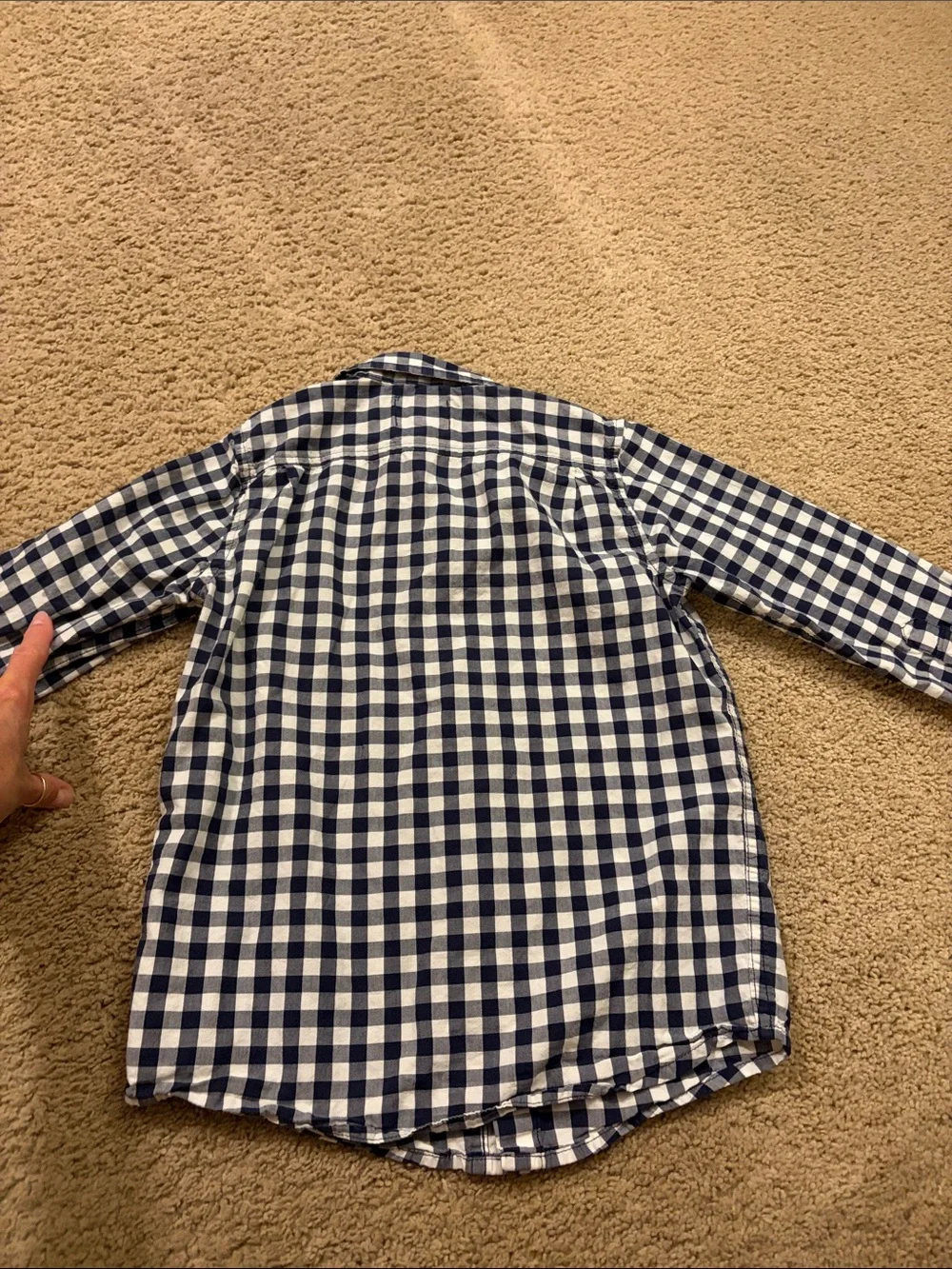 Plaid Long Sleeve Button Down Shirts Boys Size 6 Nautica Children’s Place Blue